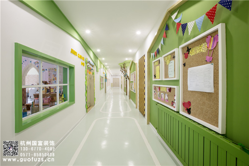 早教中心装修设计走廊展示